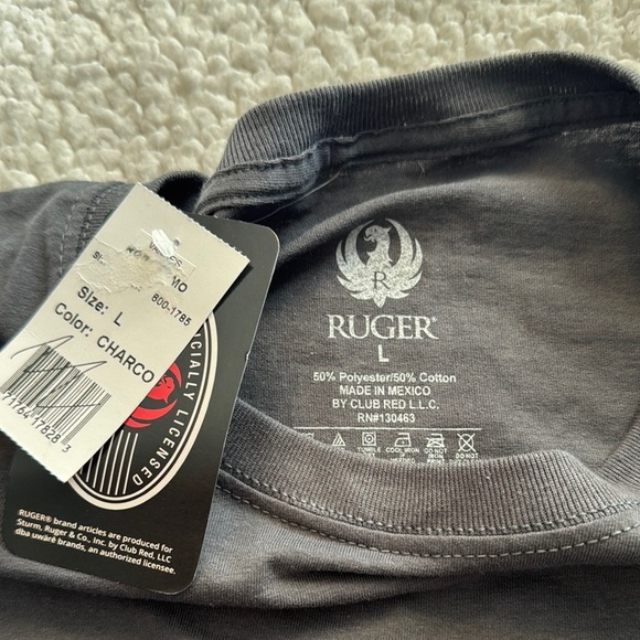 Ruger Gray Short Sleeve Crew Neck Tee - Picture 2 of 5